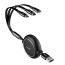 Rozwijany kabel 3w1 Baseus Golden Loop USB do micro USB / Lightning / USB-C 3.5A czarny (CAMLT-JH01)