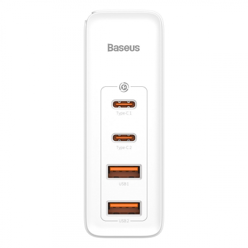 Ładowarka sieciowa Baseus GaN2 Pro, 2x USB + 2x USB-C, 100W, EU biała