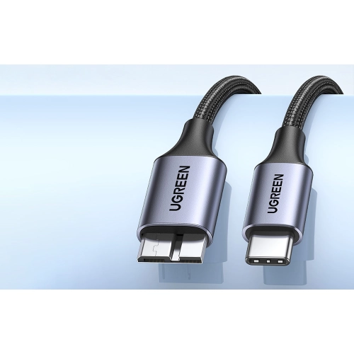 Kabel USB-C do Micro-B 3.0 UGREEN 15232 1m szary