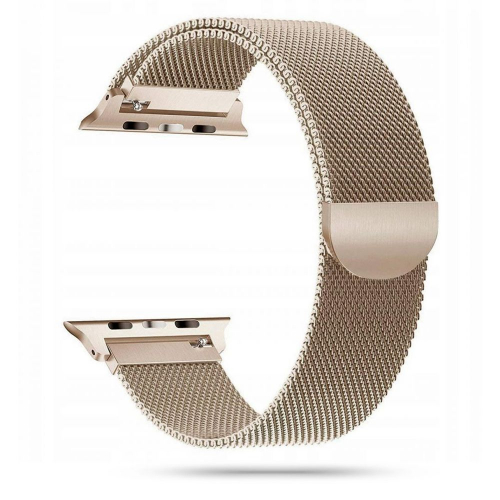 Metalowa bransoleta Milaneseband do Apple Watch 4 / 5 / 6 / 7 / 8 / SE (38/40/41mm) złota