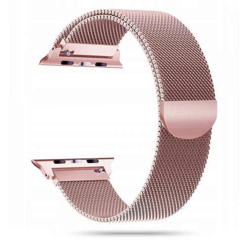 Metalowa bransoleta Milaneseband do Apple Watch 4 / 5 / 6 / 7 / 8 / SE (38/40/41mm) różowa