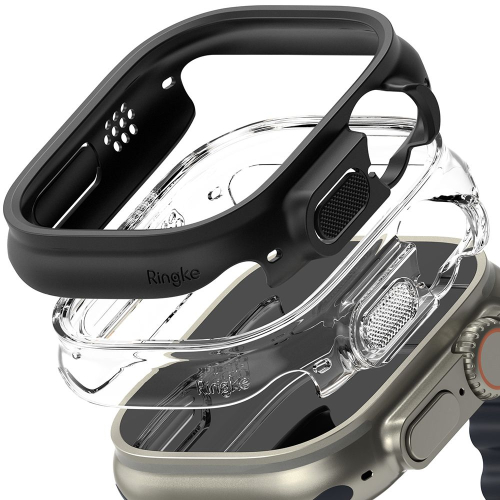 Etui Ringke Slim 2-pack do Apple Watch Ultra 49mm czarne i bezbarwne