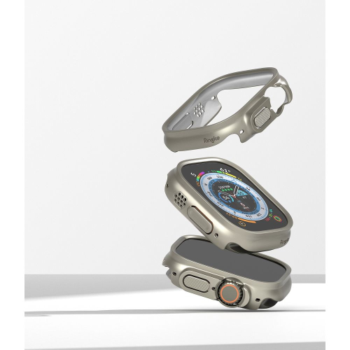 Etui Ringke Slim 2-pack do Apple Watch Ultra 49mm bezbarwne i tytanowy szary