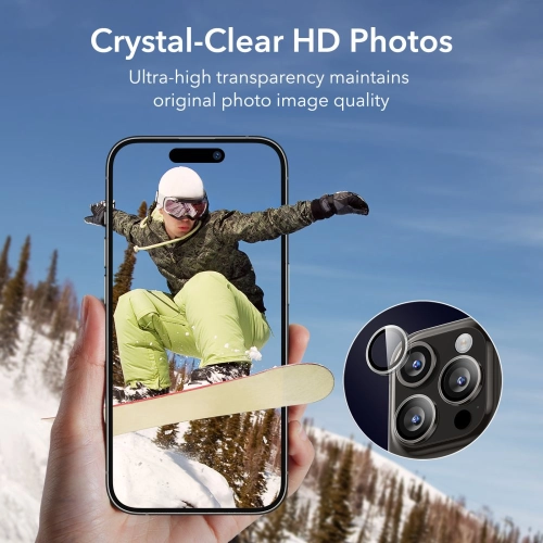 Szkło hartowane na aparat ESR Camera Lens do iPhone 15 Pro / 15 Pro Max bezbarwne
