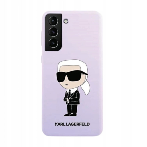 Etui Karl Lagerfeld Silicone Iconic do Samsung Galaxy S23 Plus purpurowy