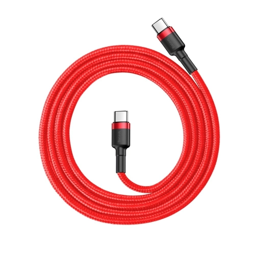 Kabel USB-C do USB-C Baseus Cafule PD 3A 1m czerwony