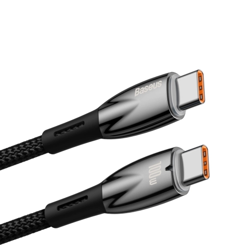 Kabel USB-C do USB-C Baseus Glimmer, PD 100W, 2m czarny