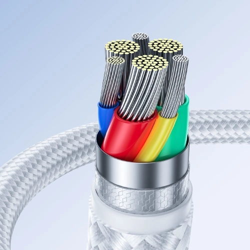 Kabel przewód USB - USB -C Joyroom Surpass Series 3A 0,25m biały