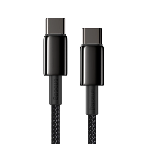 Kabel USB-C do USB-C Baseus Tungsten Gold 100W 1m czarny