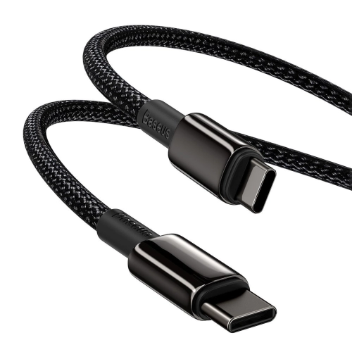 Kabel USB-C do USB-C Baseus Tungsten Gold 100W 1m czarny