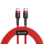 Kabel USB-C do USB-C Baseus Cafule PD 3A 2m czerwony