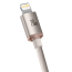 Wytrzymały kabel Baseus Crystal USB-C / Lightning PD 20W 1,2m różowy
