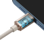 Wytrzymały kabel Baseus Crystal USB-C / Lightning PD 20W 2m różowy