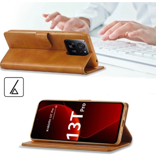 Etui Wallet do Xiaomi 13T / 13T Pro brązowe