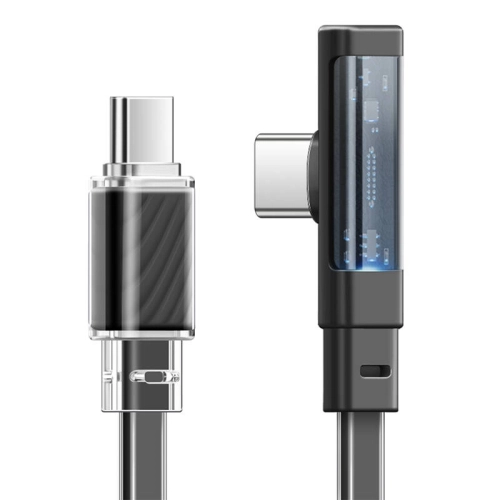 Kabel USB-C do USB-C Mcdodo CA-3453 90 stopni 1.8m z LED czarny