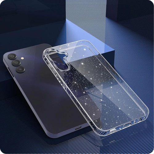 Etui Crystal Glitter Case do Samsung Galaxy A55 5G srebrne