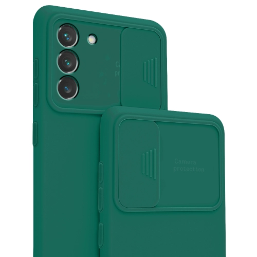 Etui CamShield Soft Silicone Case do Samsung Galaxy A14 4G / 5G ciemnozielone