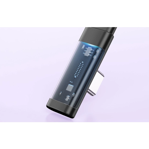 Kabel USB do USB-C Mcdodo CA-3423 90 stopni 1.8m z LED czarny