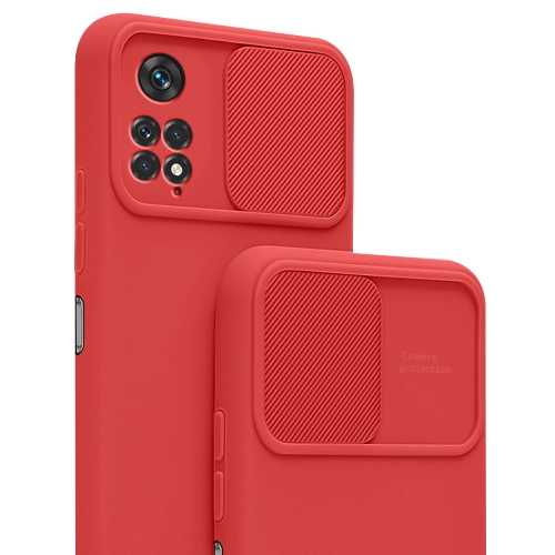 Etui CamShield Soft Silicone Case do Xiaomi Redmi Note 11 / 11S czerwony