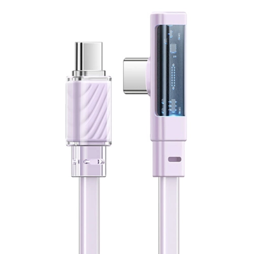 Kabel USB-C do USB-C Mcdodo CA-3454 90 stopni 1.8m z LED fioletowy