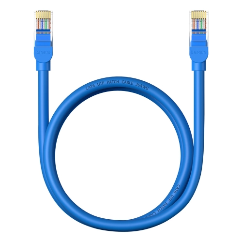 Kabel Ethernet Baseus High Speed Cat 6 RJ-45 1000Mb/s 0.5m okrągły niebieski
