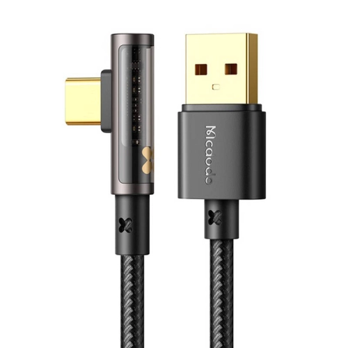 Kabel kątowy Prism USB do USB-C Mcdodo CA-3380, 6A, 1.2m czarny