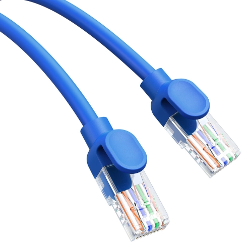 Kabel Ethernet Baseus High Speed Cat 6 RJ-45 1000Mb/s 0.5m okrągły niebieski