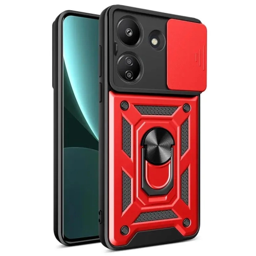 Etui Camshield Pro do Xiaomi Redmi 13C / Poco C65 czerwone