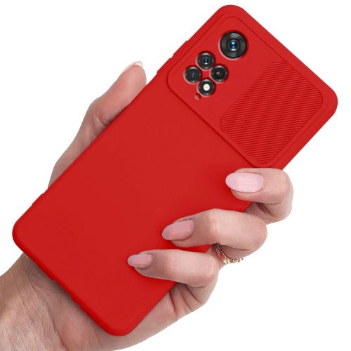 Etui CamShield Soft Silicone Case do Xiaomi Redmi Note 11 Pro / Note 11 Pro 5G czerwone