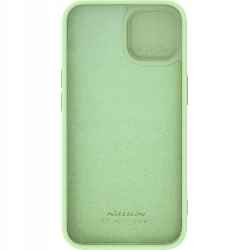 Etui NiLLKiN CamShield Silky Silicone Case do iPhone 15 zielone