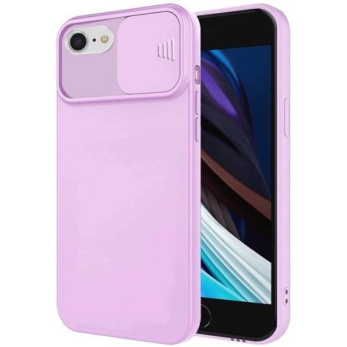 Etui CamShield Soft Silicone Case do iPhone 7 / 8 / SE 2020 / SE 2022 fioletowy