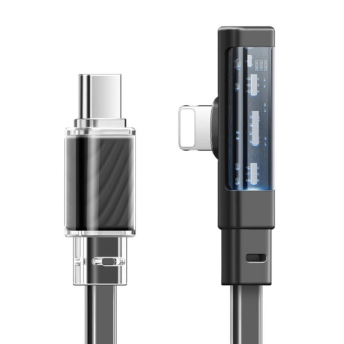 Kabel USB-C do Lightning Mcdodo CA-3440 90 stopni 1.2m z LED czarny