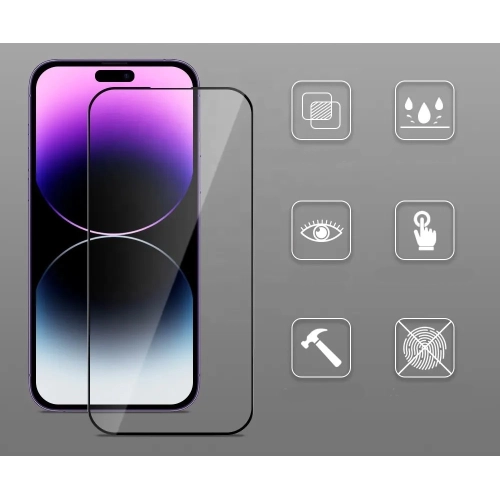 Szkło hartowane Full Glue Easy-Stick Box do iPhone Xs / X czarne