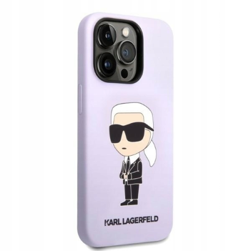 Etui Karl Lagerfeld Silicone Karl do iPhone 14 Pro purpurowy
