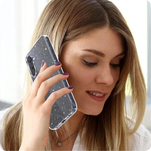 Etui Crystal Glitter Case do Samsung Galaxy A35 5G srebrne