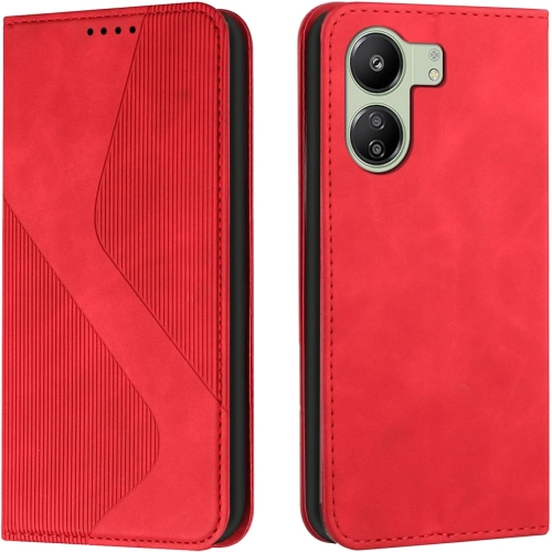 Etui Flip Leather do Xiaomi Redmi 13C / Poco C65 czerwone