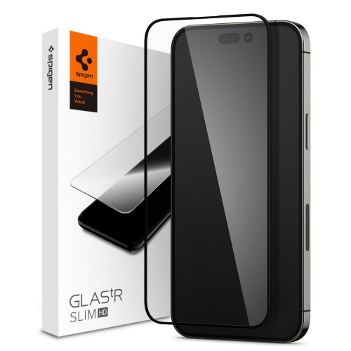 Szkło hartowane Spigen Glass FC do Apple iPhone 14 Pro czarne