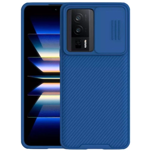 Etui NiLLKiN CamShield Pro Case do POCO F5 Pro / Xiaomi Redmi K60 / K60 Pro niebieskie