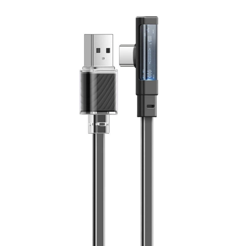 Kabel USB do USB-C Mcdodo CA-3423 90 stopni 1.8m z LED czarny