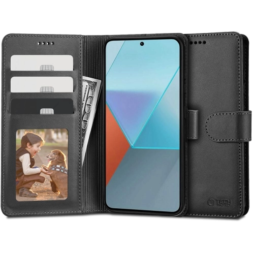 Etui TECH-PROTECT Wallet do Redmi Note 13 4G czarne