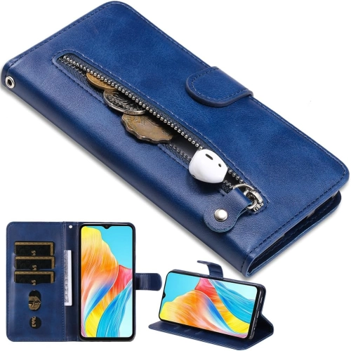 Etui Wallet Zipper do Realme C67 4G niebieskie