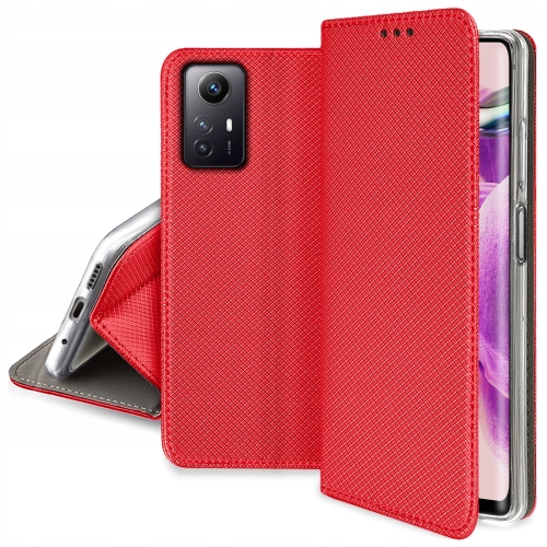 Etui z klapką Smart Magnet do Xiaomi Redmi Note 12S czerwone