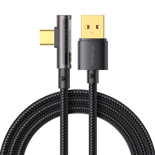 Kabel kątowy Prism USB do USB-C Mcdodo CA-3380, 6A, 1.2m czarny