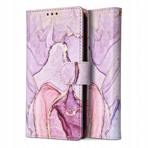 Etui TECH-PROTECT Wallet Marble do Samsung Galaxy A35 5G różowe