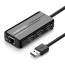 Adapter sieciowy Ugreen 20264 RJ45 / USB-A 10/100Mbps HUB 3x USB-A 2.0 czarny
