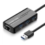 Adapter sieciowy Ugreen 20265 USB-A / RJ45 1000 Mbps HUB 3x USB 3.0 czarny