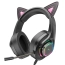 Słuchawki z mikrofonem HOCO W107 Cute Cat Phonatom czarne