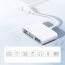 Wielofunkcyjny adapter HUB Joyroom OTG Lightning - USB 3.2 Gen 1 (3.0, 3.1 Gen 1) / czytnik kart SD, TF / Lightning biały