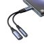 Adapter DAC 2w1 Joyroom SY-C02 USB-C do USB-C / mini jack 3.5 mm czarny