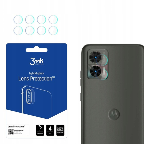 Szkło hybrydowe na aparat (4szt) 3MK FlexibleGlass Lens do Motorola Edge 30 Neo